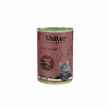 کنسرو گربه شاير تيکه هاي گوشت 400g